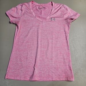 Women's Under Armour Pink Fitted Short Sleeve Tee, XS